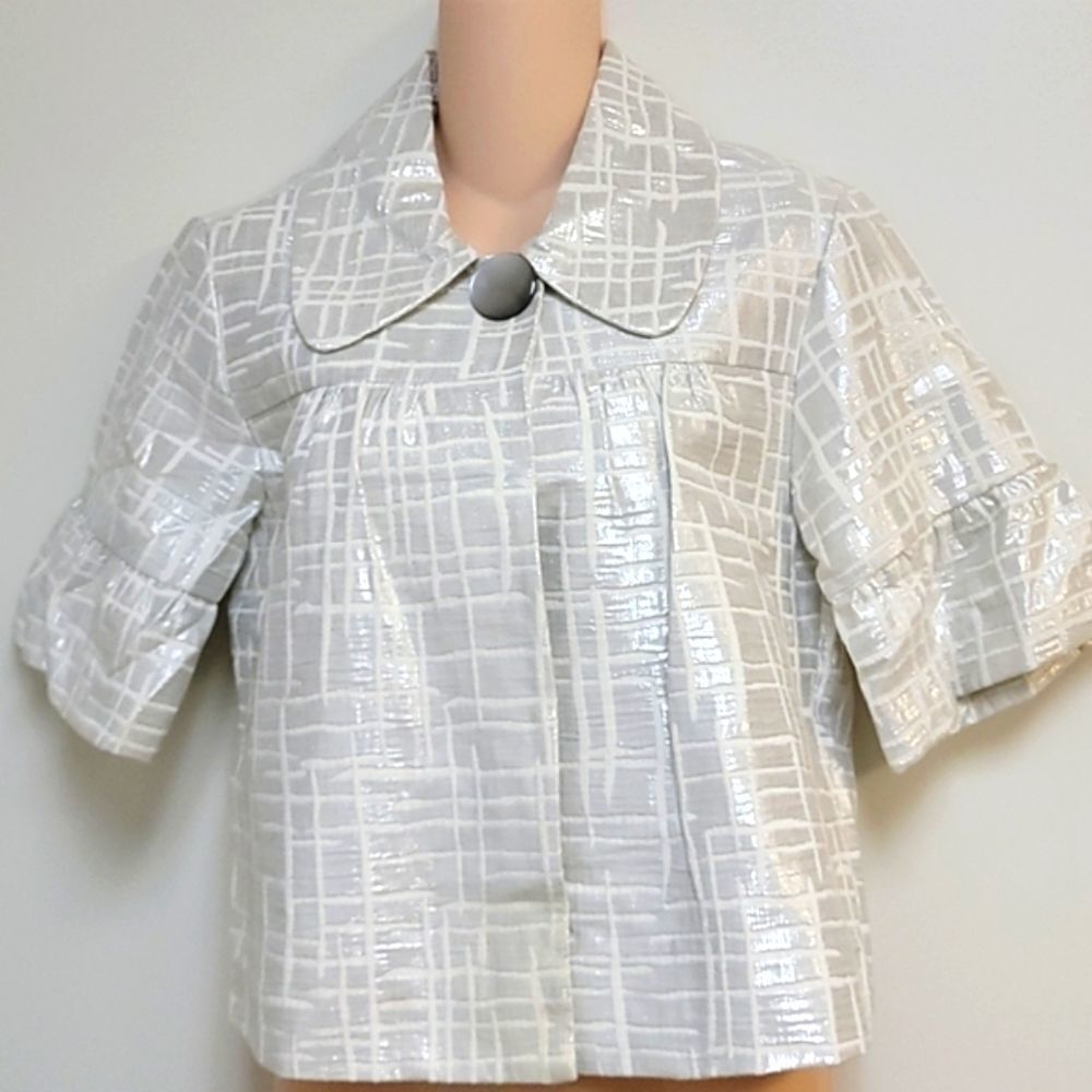 NWT Mac & Jac One Button Lined Cropped Jacket